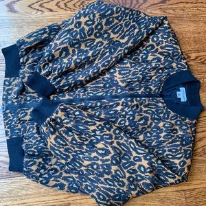 Carol Horn leopard Silk Zip up Jacket